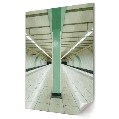 Nástěnná grafika na plátně Prázdný tunel metra v minimalistickém stylu