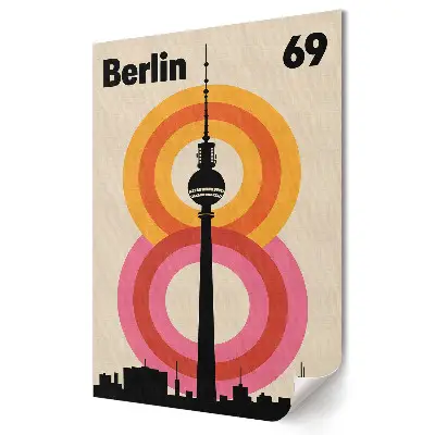 Nástěnná grafika na plátně Berlín 69 s charakteristickou věží