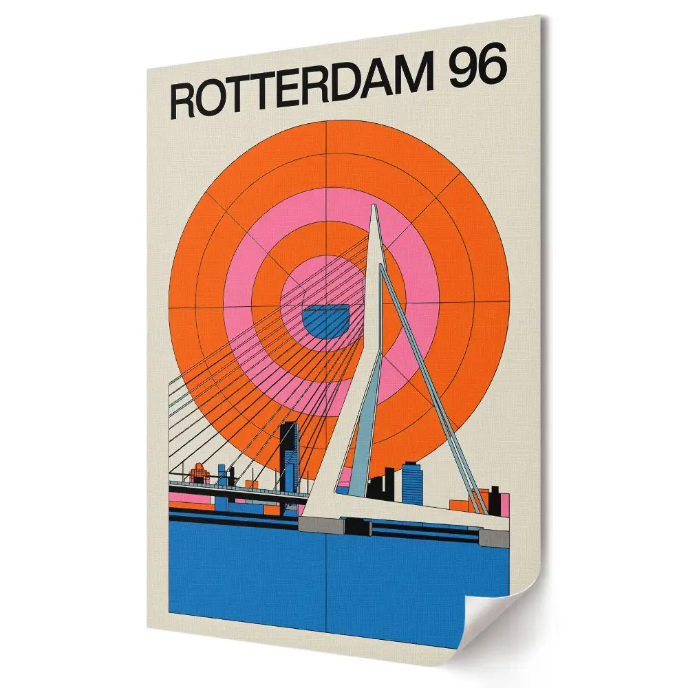 Nástěnná grafika na plátně Moderní architektura Rotterdamu 96