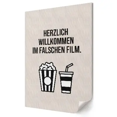Nástěnná grafika na plátně Pozdrav ve špatném filmu