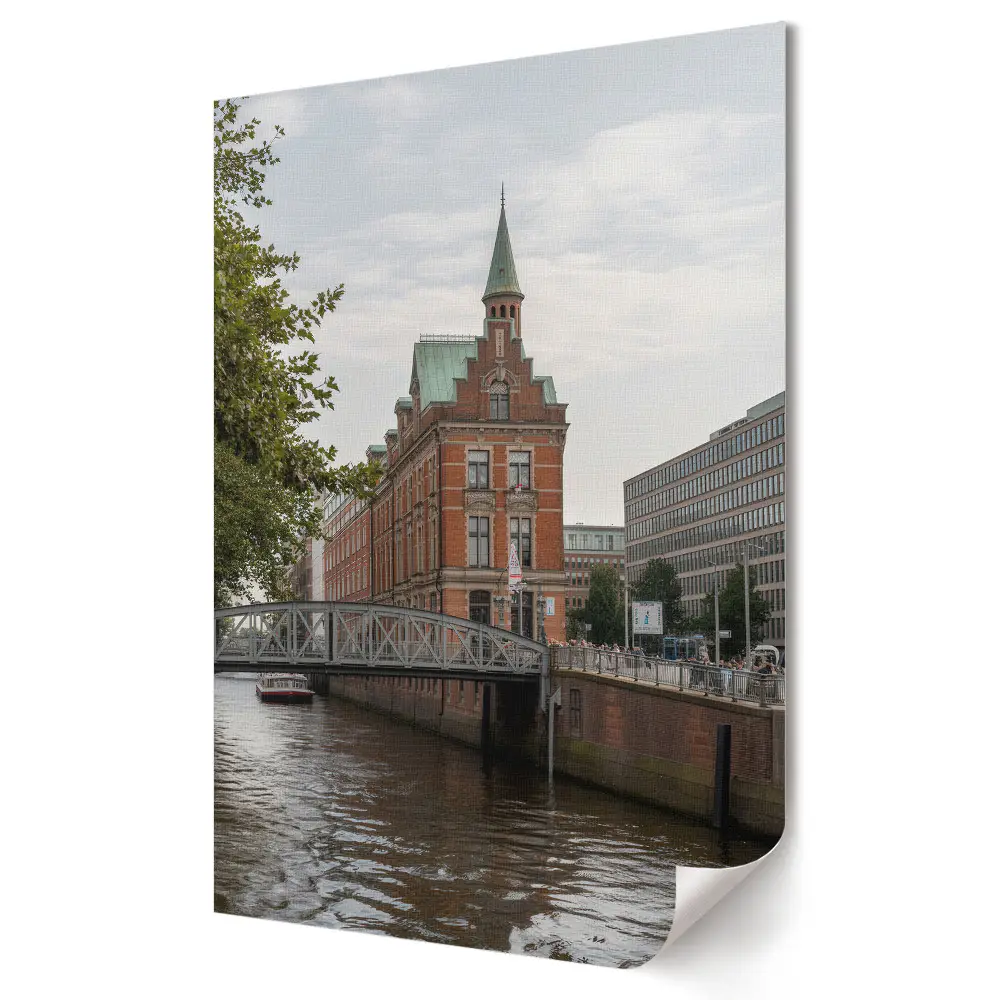 Tisk na plátno Historická architektura u řeky