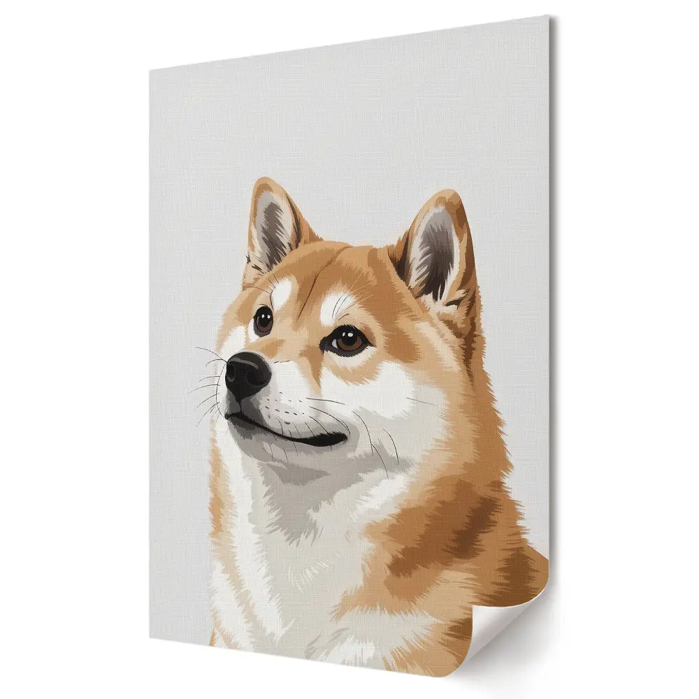 Obraz na plátně Portrét psa plemene Shiba Inu