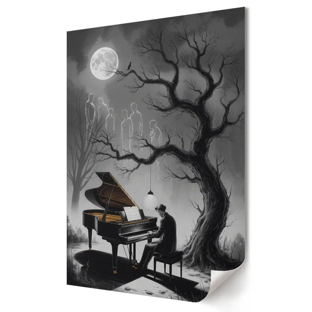 Moderní obraz na plátně Melancholie v měsíčním světle