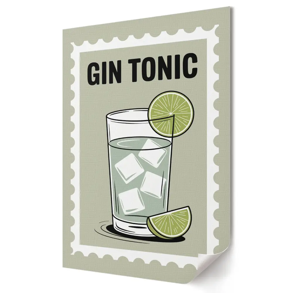 Plakát na zeď Osvěžující gin s limetkou