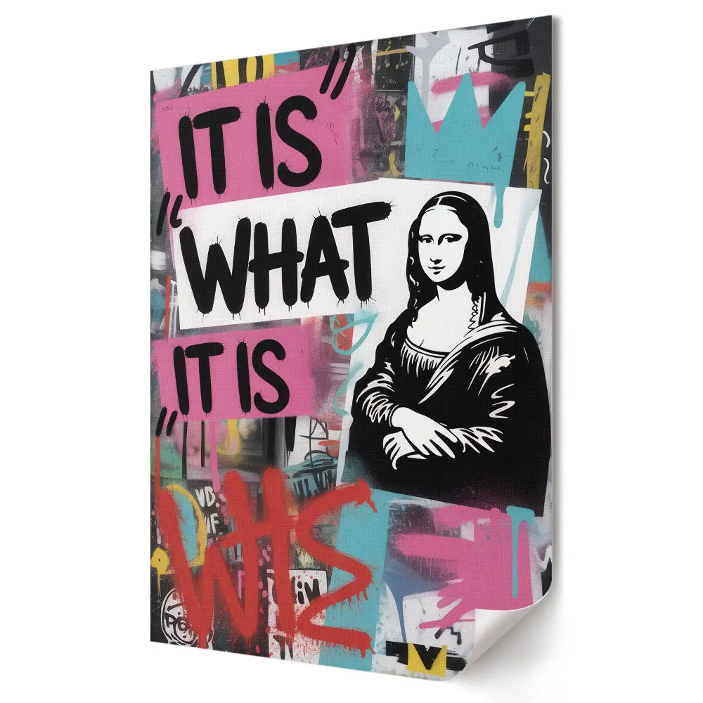 Moderní obraz na plátně Mona Lisa v graffiti stylu