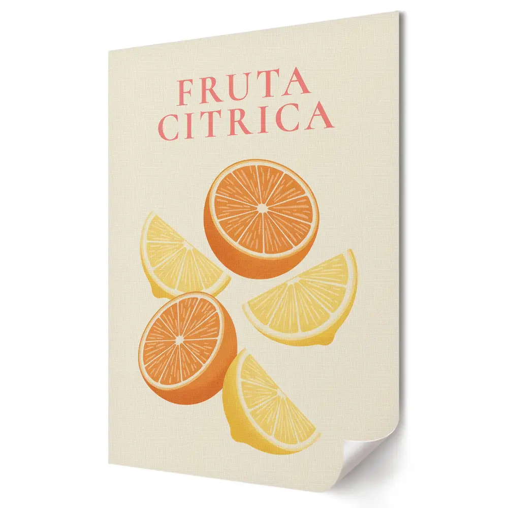 Obraz na plátně Barevné citrusové plody v uměleckém stylu