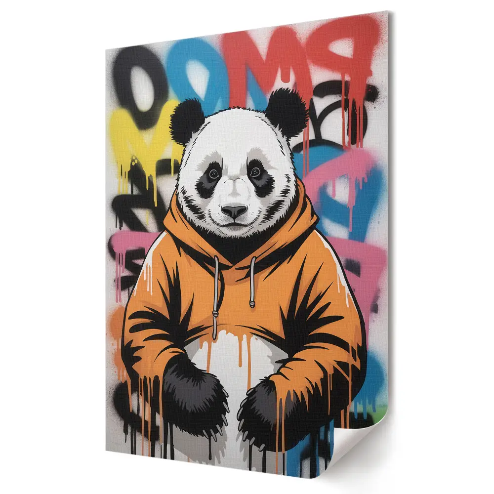 Tisk na plátno Stylová panda v městském stylu