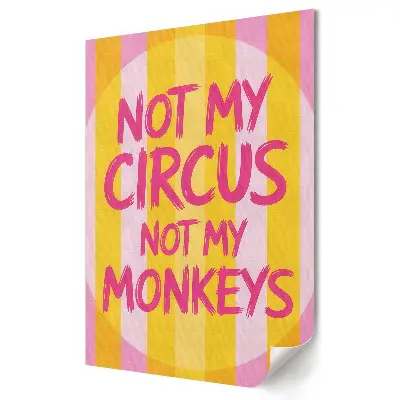 Moderní obraz na plátně Ne můj cirkus, ne moje opice