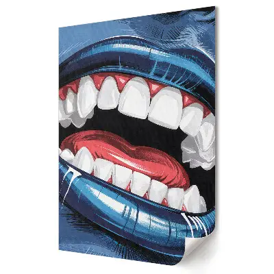 Tisk na plátně Barevný úsměv v pop-artovém stylu