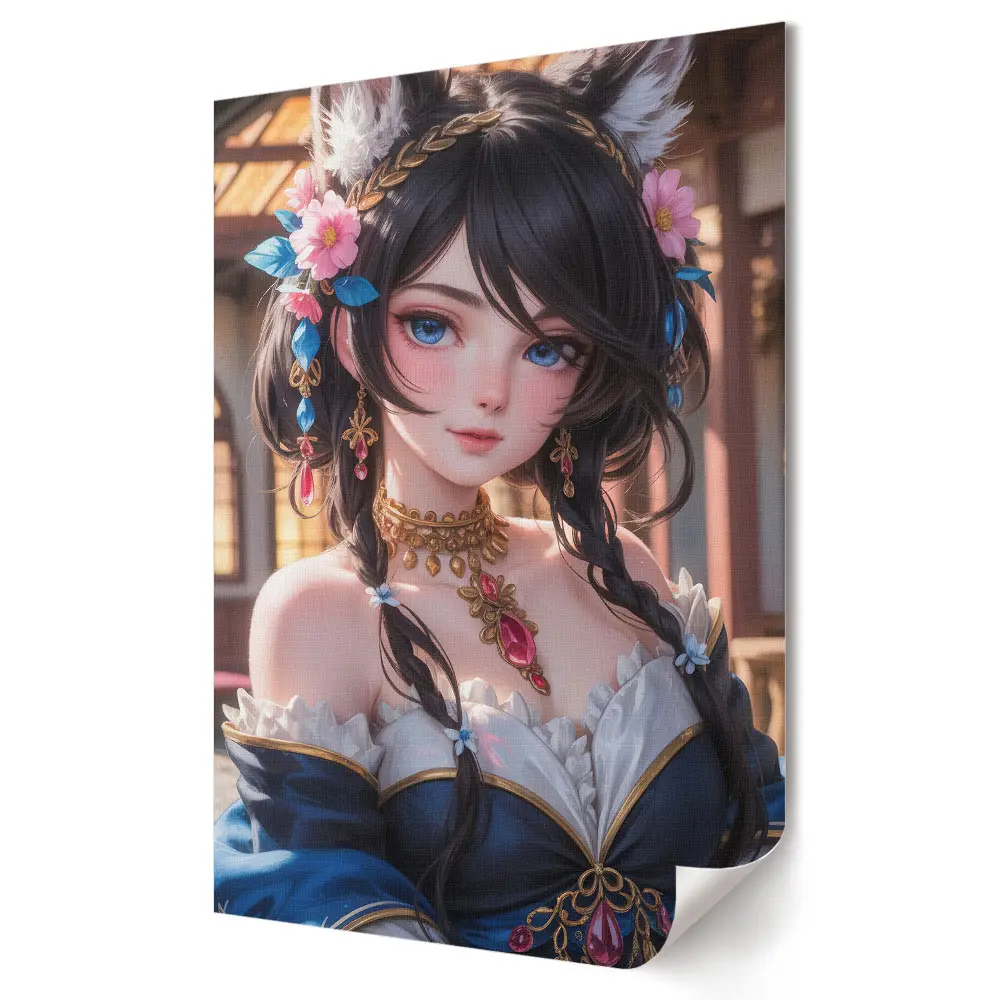 Moderní obraz na plátně Princezna v magickém fantasy stylu