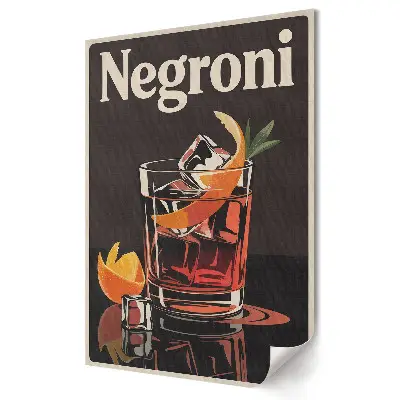 Tisk na plátno Klasický retro koktejl Negroni