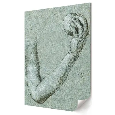 Nástěnná grafika na plátně Ruka držící míč v pohybu