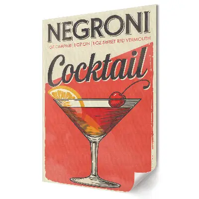 Obraz na plátně Klasický retro koktejl Negroni