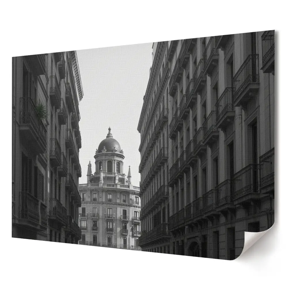 Plakát z fotky Kouzlo architektury v monochromatickém provedení