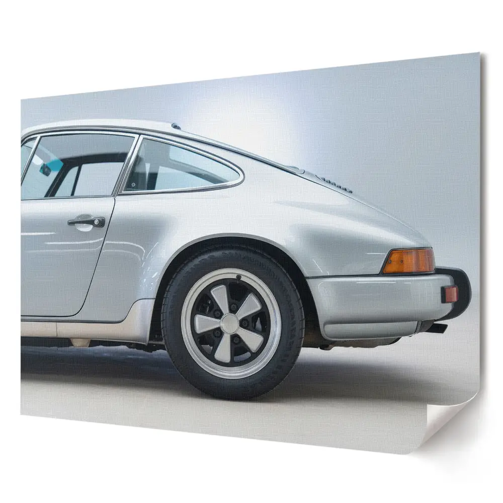 Odolný nástěnný plakát s elegantní siluetou klasického vozu Porsche