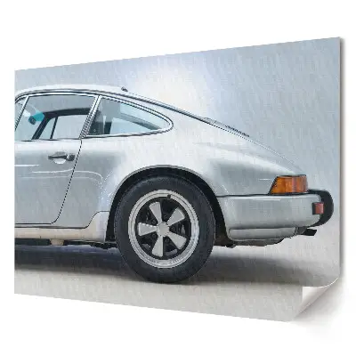 Odolný nástěnný plakát s elegantní siluetou klasického vozu Porsche