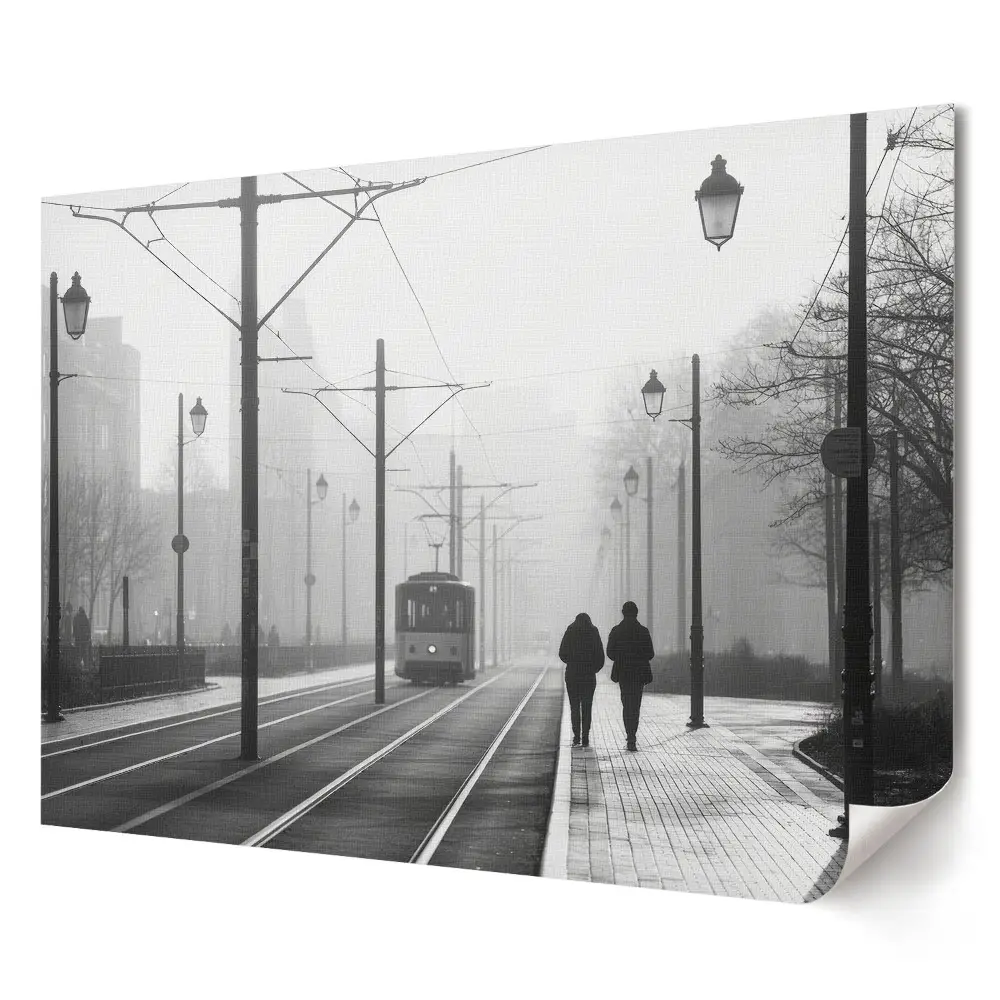 Plakát z vlastní fotografie Zimní procházka městskou krajinou