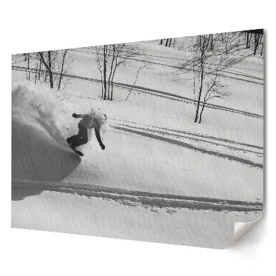 Plakát z vlastní fotografie Zimní šílenství na sjezdovce