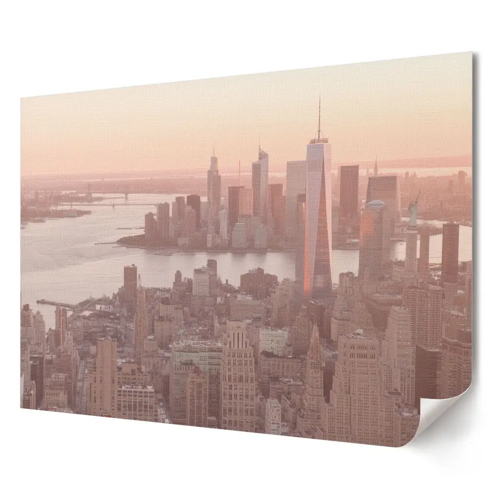 Prémiový nástěnný plakát Západ slunce nad New Yorkem