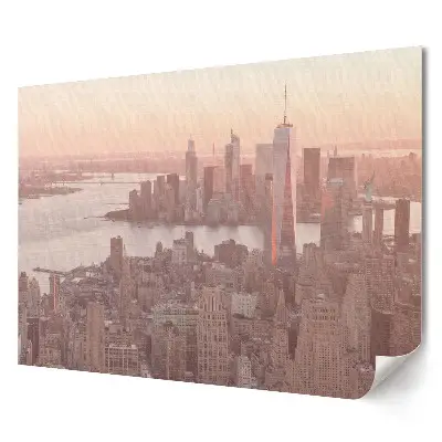 Prémiový nástěnný plakát Západ slunce nad New Yorkem