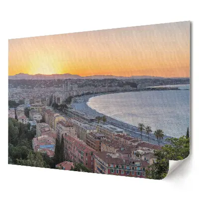 Prémiový nástěnný plakát Západ slunce nad Nice
