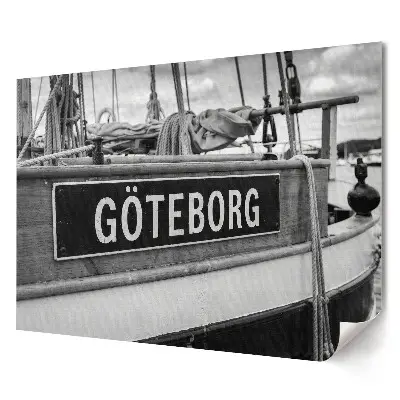 Stylový plakát na zeď Loď v přístavu Göteborg