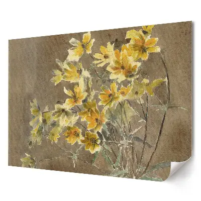 Plakát z vlastní fotografie Květiny v jemných žlutých odstínech