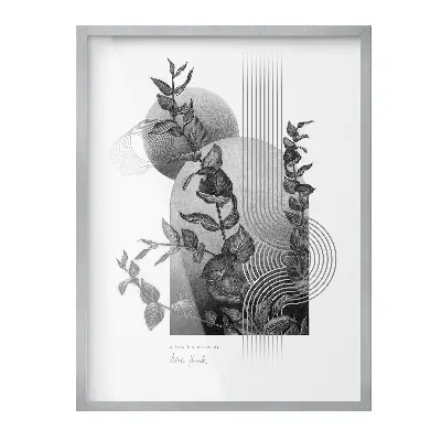 Stříbrný designový fotorámeček 60x80 cm