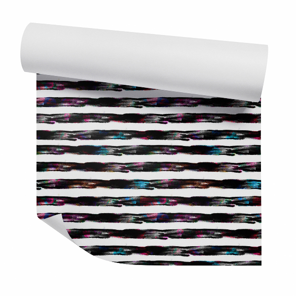 Samolepící tapeta Vodorovné černě malované pruhy