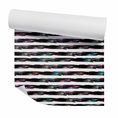 Samolepící tapeta Vodorovné černě malované pruhy