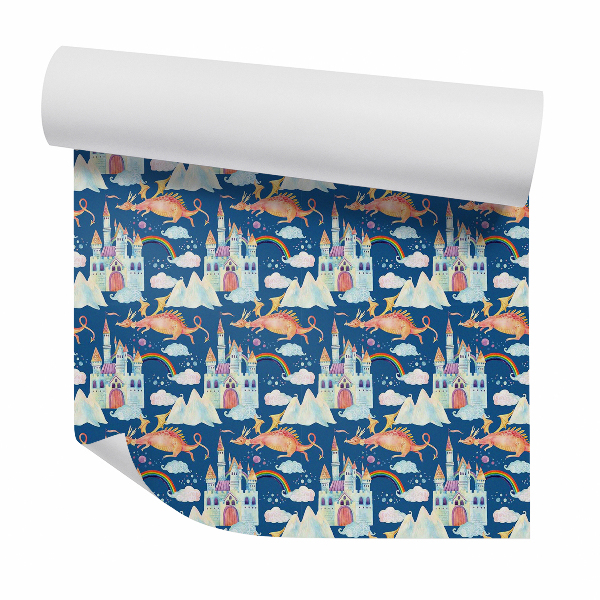 Tapeta na zeď Pohádkový hrad a drak