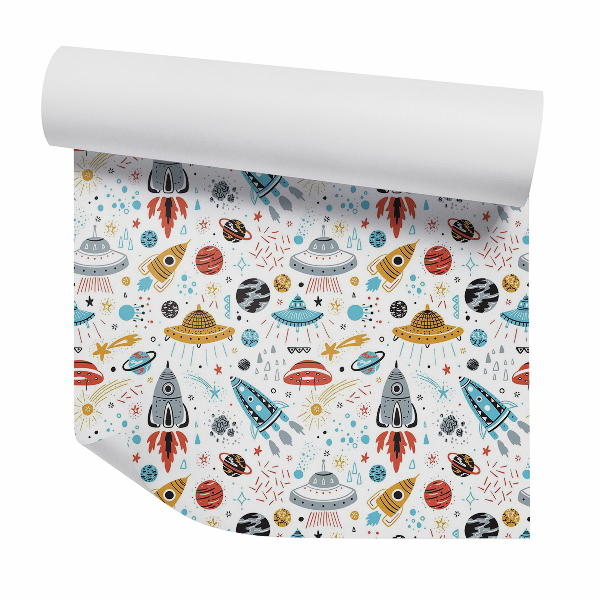 Samolepící tapeta Kosmické rakety planety velké