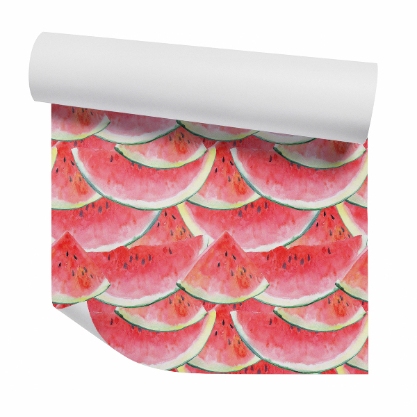 Samolepící tapeta Akvarelové kousky melounu