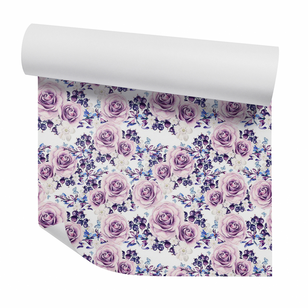 Tapeta Fialové růže mezi ovocem