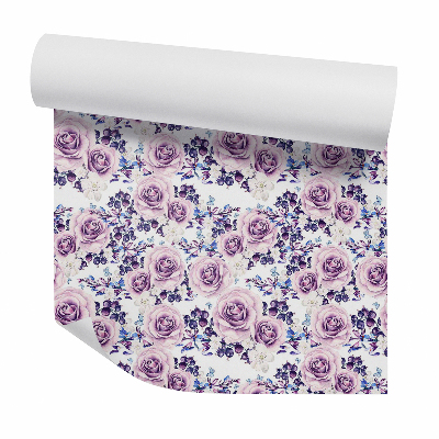 Tapeta Fialové růže mezi ovocem