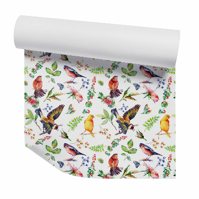 Tapeta na zeď Barevní ptáci a listy