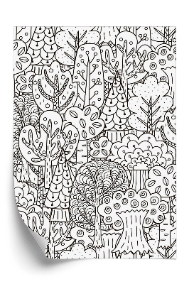 Samolepící tapeta Černobílý les