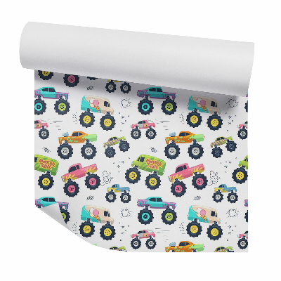 Samolepící tapeta Monster truck barevná vozidla