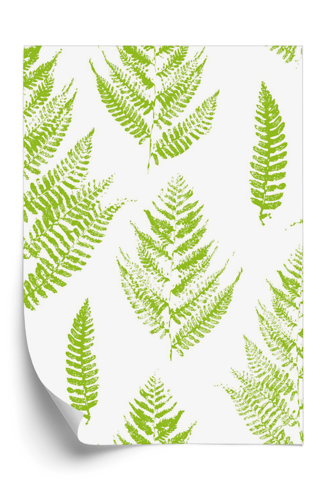 Tapeta Jednotný vzor s listy kapradí