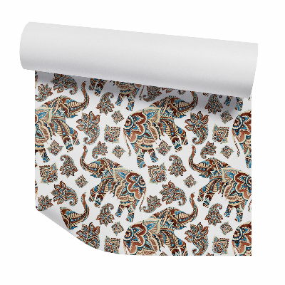 Samolepící tapeta Dekorativní vzory indických slonů