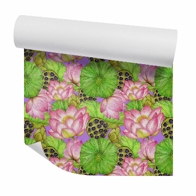 Tapeta Růžové květy mezi rostlinami