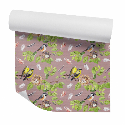 Tapeta na zeď Ptáci na větvích mezi motýly