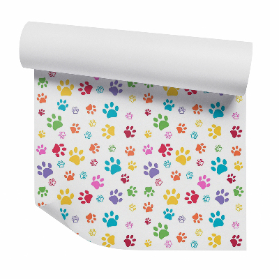 Samolepící tapeta Barevné psí tlapky abstraktní