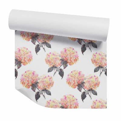 Samolepící tapeta Oranžové hortenzie abstraktní