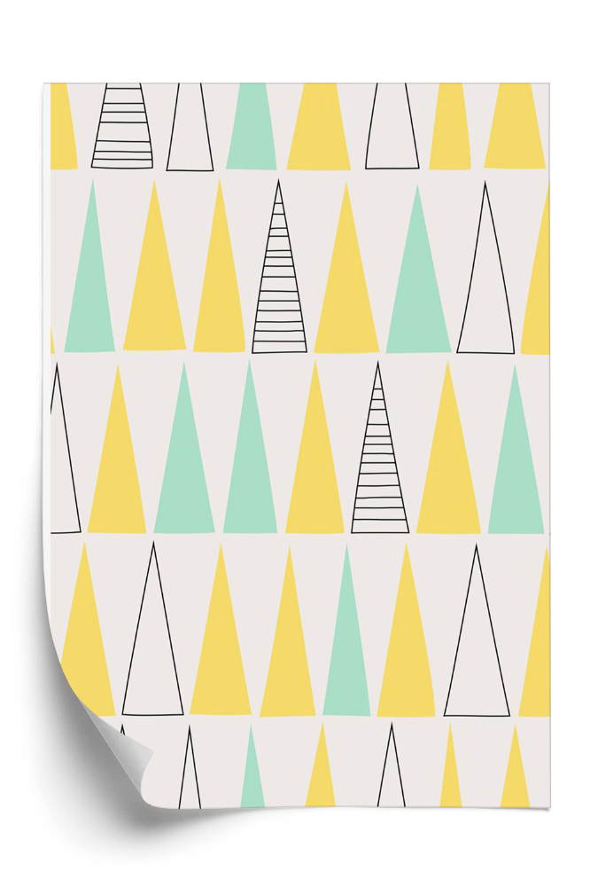 Samolepící tapeta Ručně kreslený horský vzor