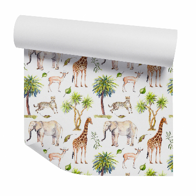 Tapeta na zeď Africká palmová zvířata