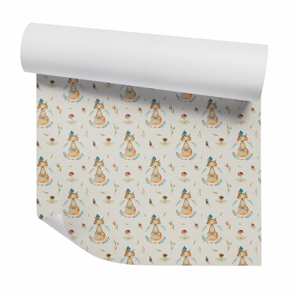 Samolepící tapeta Liška mezi listy v lese