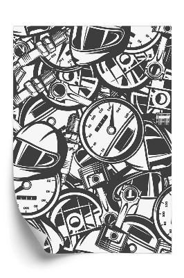 Tapeta na zeď Vzor s částmi auta