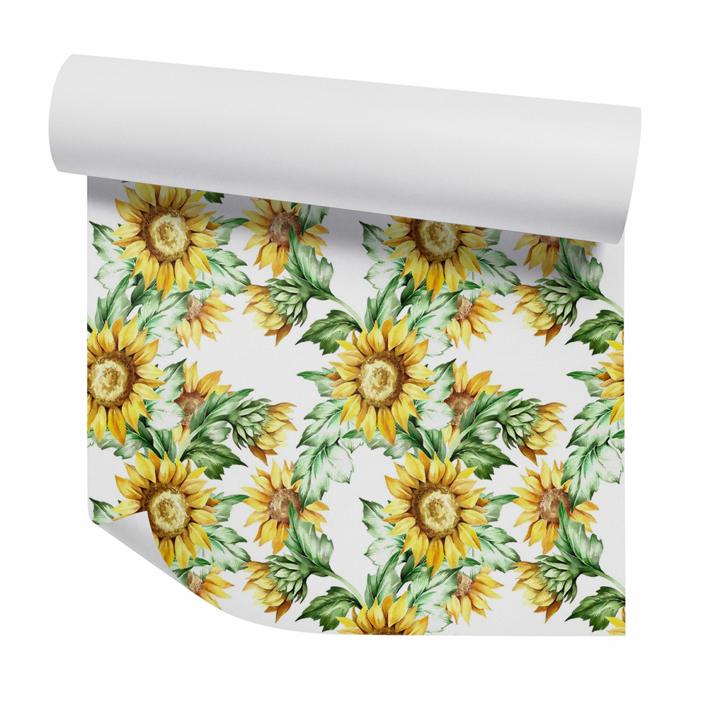 Samolepící tapeta Ilustrace krásných slunečnic