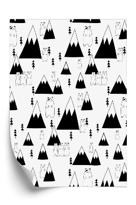 Samolepící tapeta Medvídek a hory